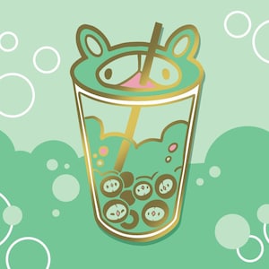 Reuniclus Boba Tea Enamel Pin