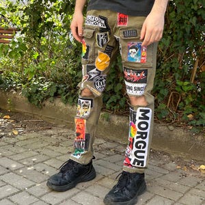 Custom Zillakami Sosmula Cargo MST Missing Since Thursday patched zipper front pocket jeans image 3