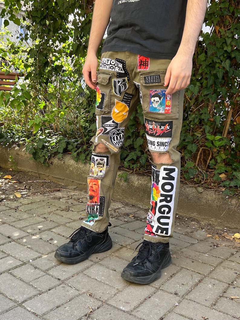 Custom Zillakami Sosmula Cargo MST Missing Since Thursday patched zipper front pocket jeans image 3