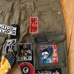 Custom Zillakami Sosmula Cargo MST Missing Since Thursday patched zipper front pocket jeans image 6