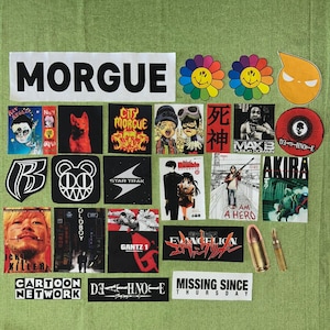 Custom DTG printed patches Cargo jeans Zillakami Sosmula City Morgue MST Missing Since Thursday patch 26 pcs.