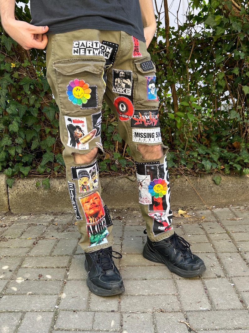 Custom Zillakami Sosmula Cargo MST Missing Since Thursday patched zipper front pocket jeans image 4
