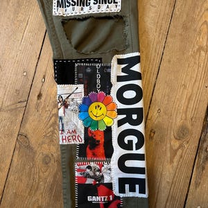 Custom Zillakami Sosmula Cargo MST Missing Since Thursday patched zipper front pocket jeans image 7