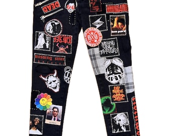 Custom Zillakami Sosmula MST Missing Since Thursday patched zipper jeans