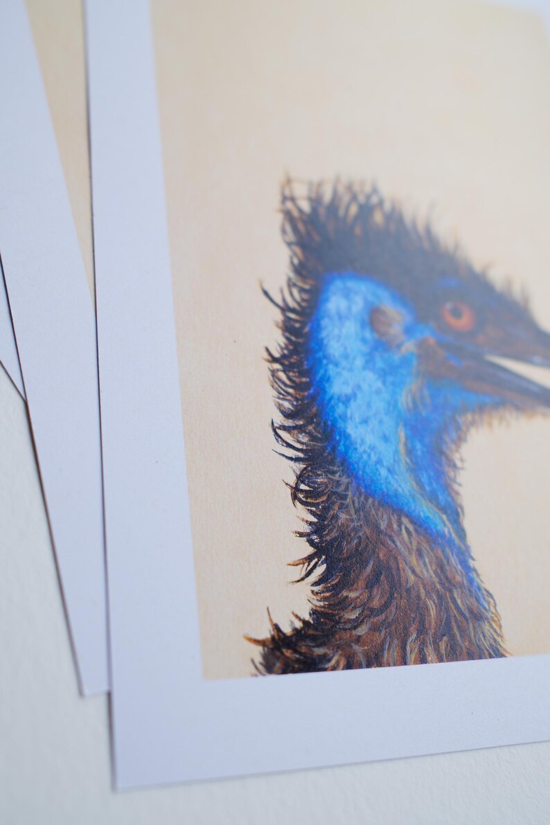 Emu Art Print: Stompy Illustration, Fun Animal Wall Decor (A5 Size) - Etsy