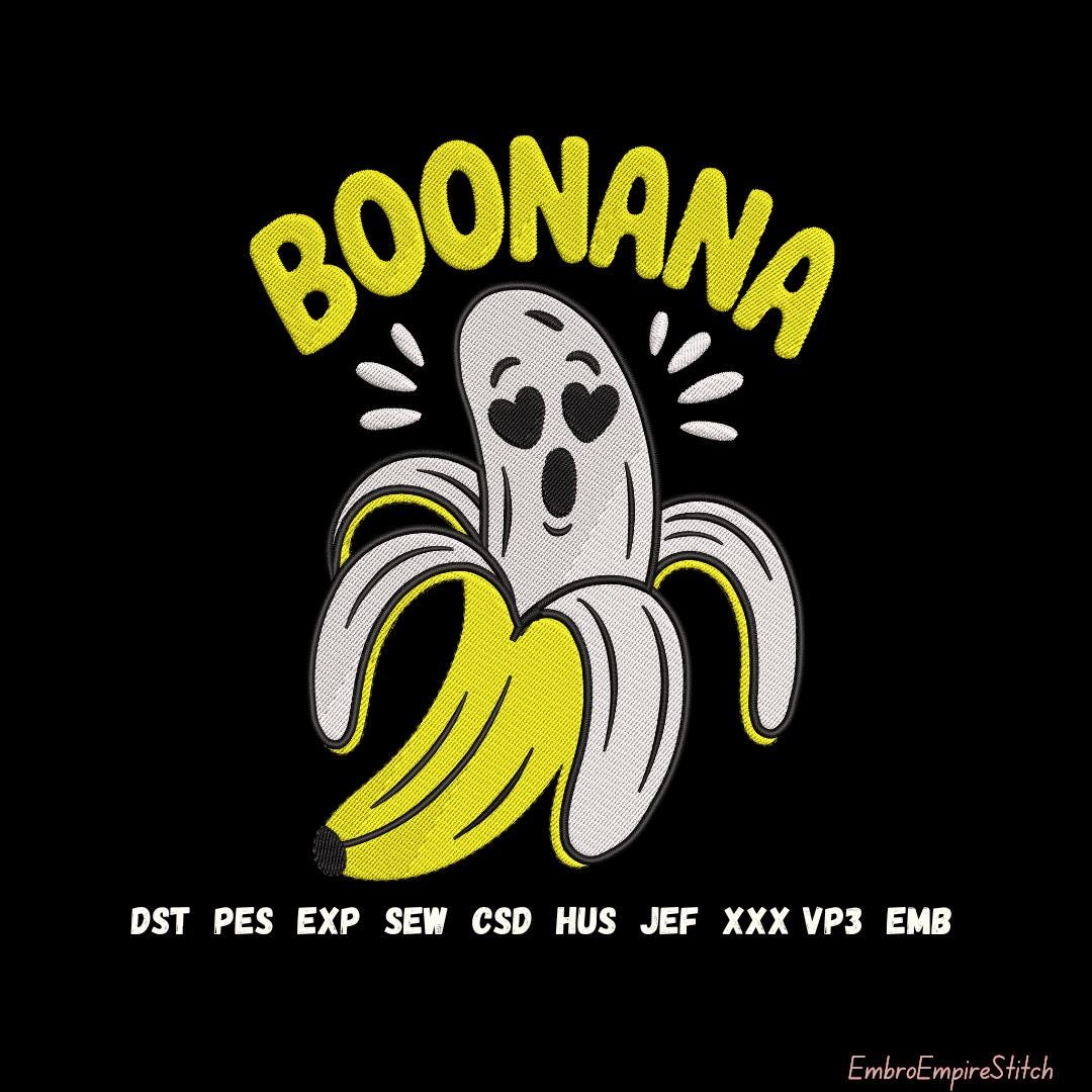 Boonana Ghost Machine Embroidery Design | Halloween BOO (PES, DST) - Etsy