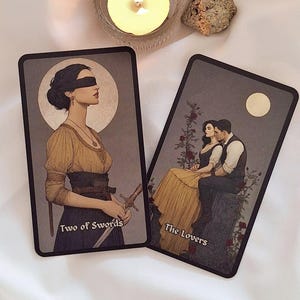 Vampiertarotdeck met middeleeuwse gotische kunst, donkere vrouwelijke indietarotkaarten