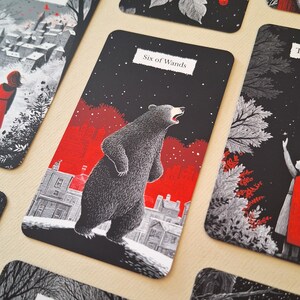 Winter Night Forest Tarot Deck, Witchy Folklore Gothic Tarot Cards