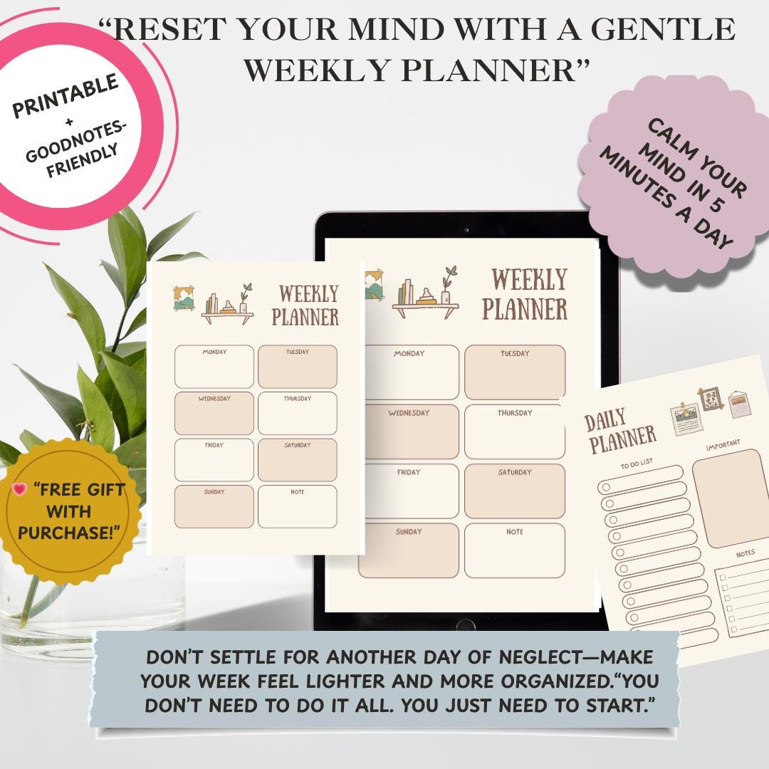Weekly Planner Printable for Busy Schedule Organizer Printable Sheet ...