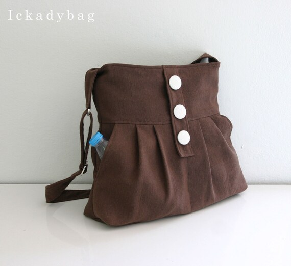 Items similar to SALE Brown Messenger Bag / Hemp/Cotton / Shoulder Bag / Diaper bag / Tote
