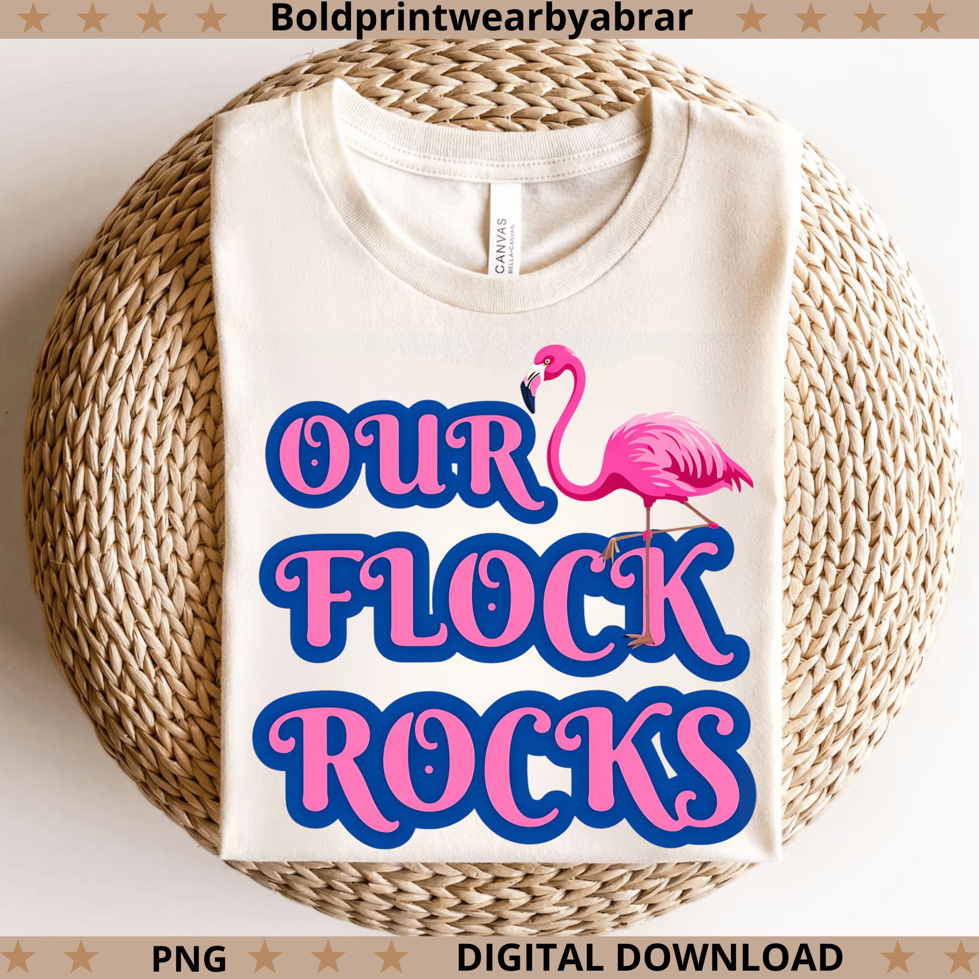 Our Flck Rocks Our Flock Rocks PNG, Flamingo Shirt Design, Summer Flamingo PNG, Beach ...