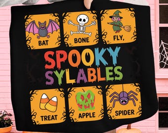 Spooky Syllables PNG | Halloween Literacy Game | Fun Classroom Activity for Kids | Educational Halloween Center Printable