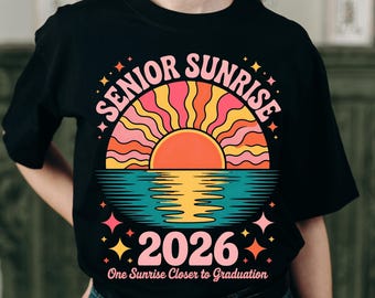 Amanecer de graduación 2026 PNG: Diseño de atardecer de graduación para camisetas de la generación 2026, sublimación, Cricut, regalos DIY para viajes de graduación