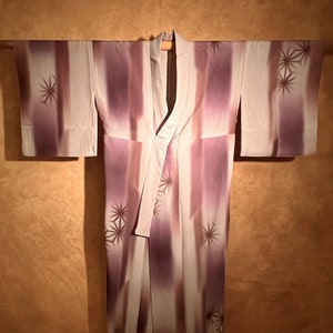 Vintage Pure Silk Unlined Kimono / Beautiful Artist Made / One of a Kind