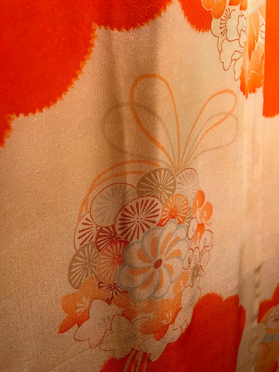 Antique Silk Awase Lined Juban Kimono / Rare For … - image 4