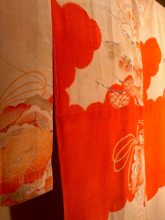 Antique Silk Awase Lined Juban Kimono / Rare For … - image 2
