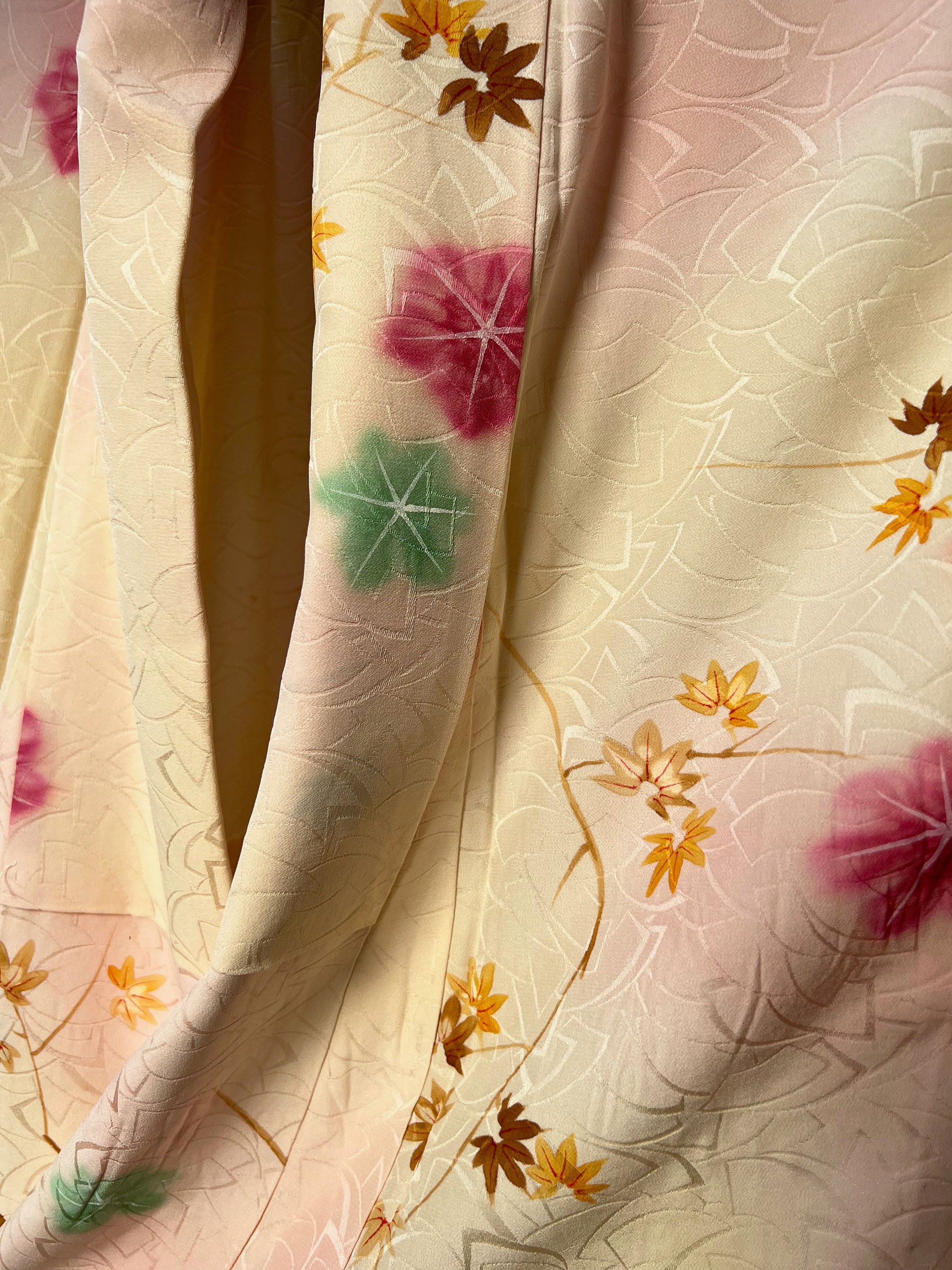 Vintage Silk Unlined Kimono / so Cute! Like Japanese Sweets