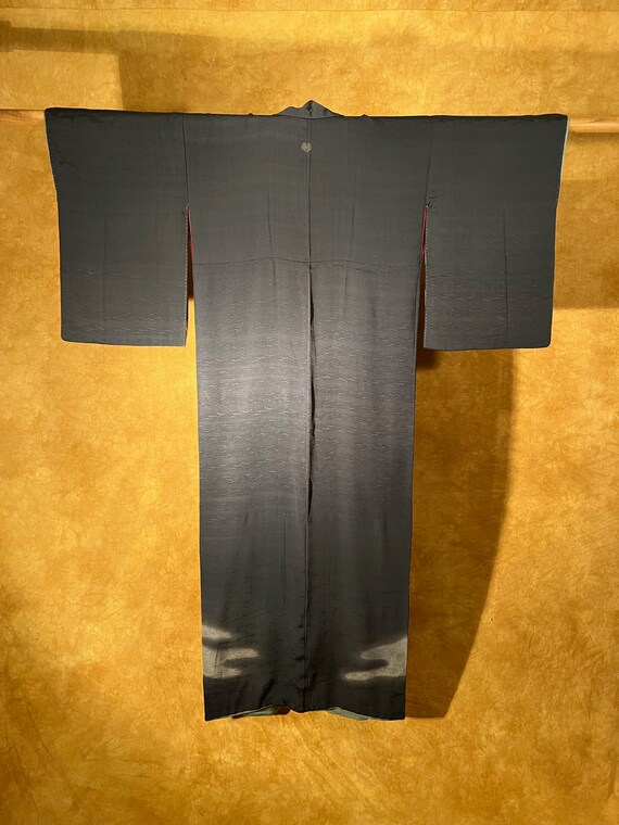 Antique Pure Silk Kimono / Hitotsu-mon (Crest) De… - image 8