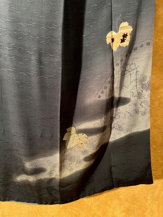 Antique Pure Silk Kimono / Hitotsu-mon (Crest) De… - image 7