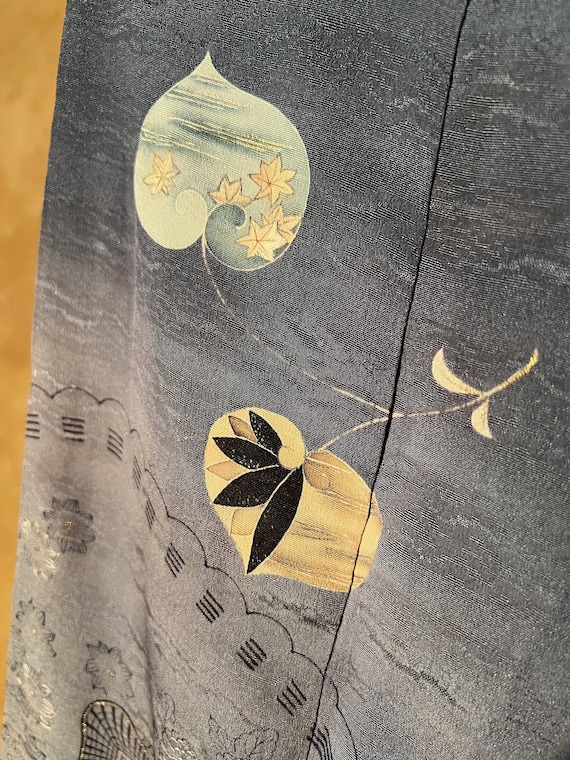 Antique Pure Silk Kimono / Hitotsu-mon (Crest) De… - image 5