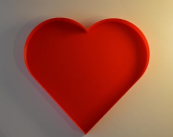 Heart-Shaped Decorative Tray – Modern 3D Printed Catchall