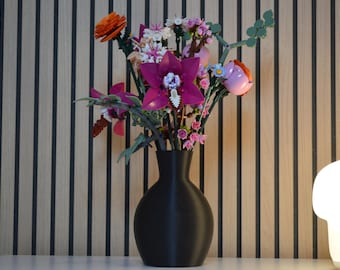 3D Printed Organic Shape Vase: Modern Minimalist Scandinavian Accent Flower Display