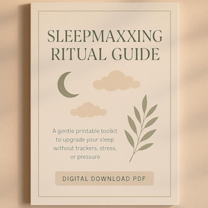 Sleep Ritual Guide: Calm Mind, Reset Sleep (Printable PDF A4 Size)