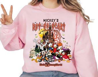Vintage Mickey's Not So Scary Halloween 2025 Comfort Shirt, Disney Halloween Tee, Mickey & friends Skeleton Pumpkin Shirt, Halloween Family