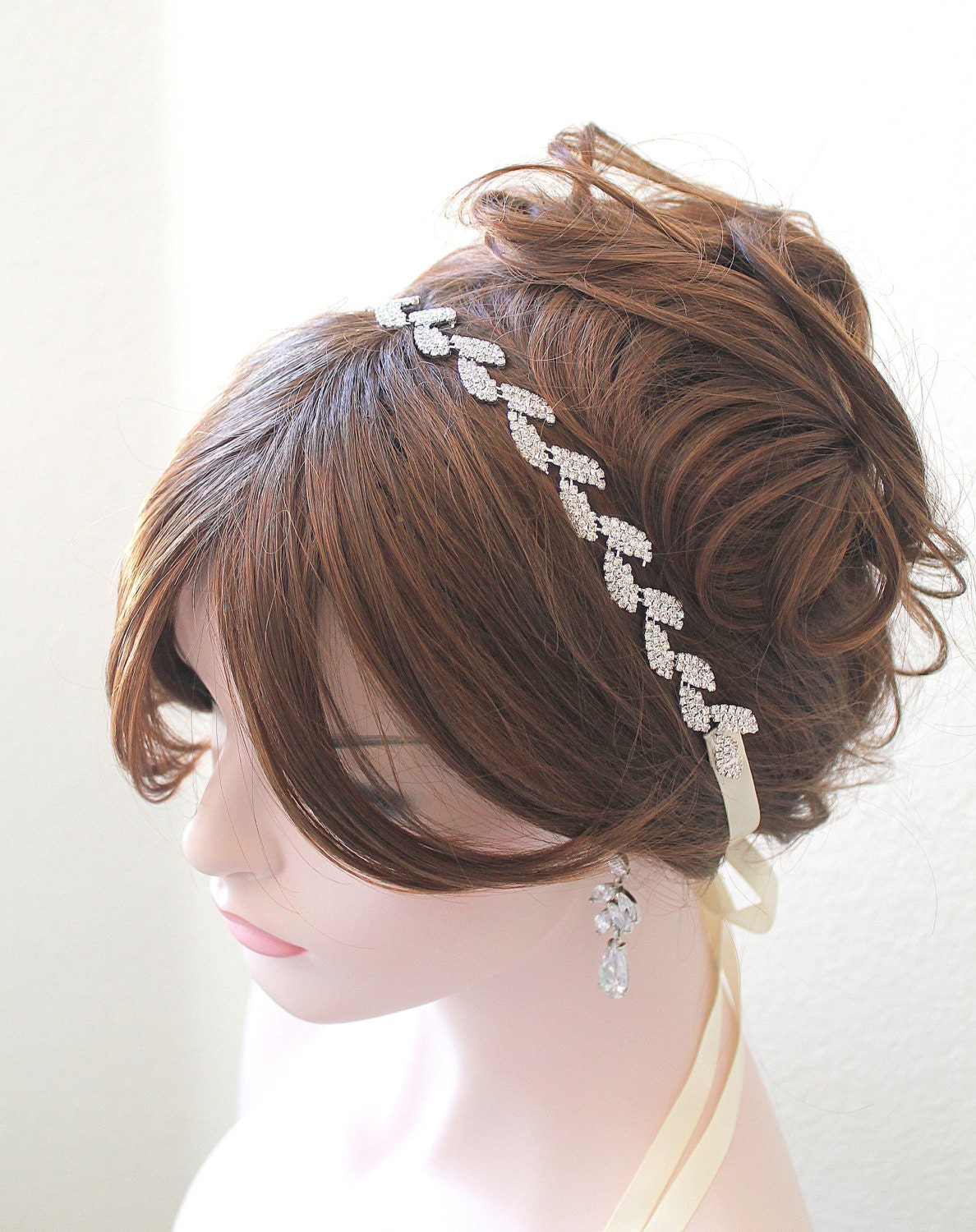 Jumwrit Braut-Haarband Mit Blättern & Strass – Kristall-Haarschmuck Für Hochzeit, Festliche Anlässe