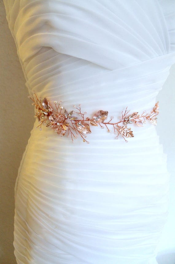 Wedding dress with pink cheap sash
