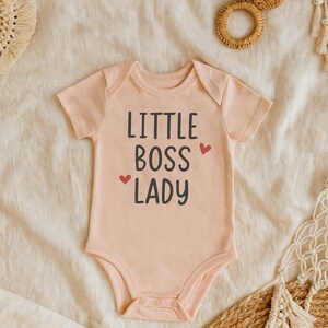 Baby bodysuit – Little Boss Lady | Organic baby bodysuit with saying | Baby shower gift | Baby shower outfit | Funny baby clothes for girls