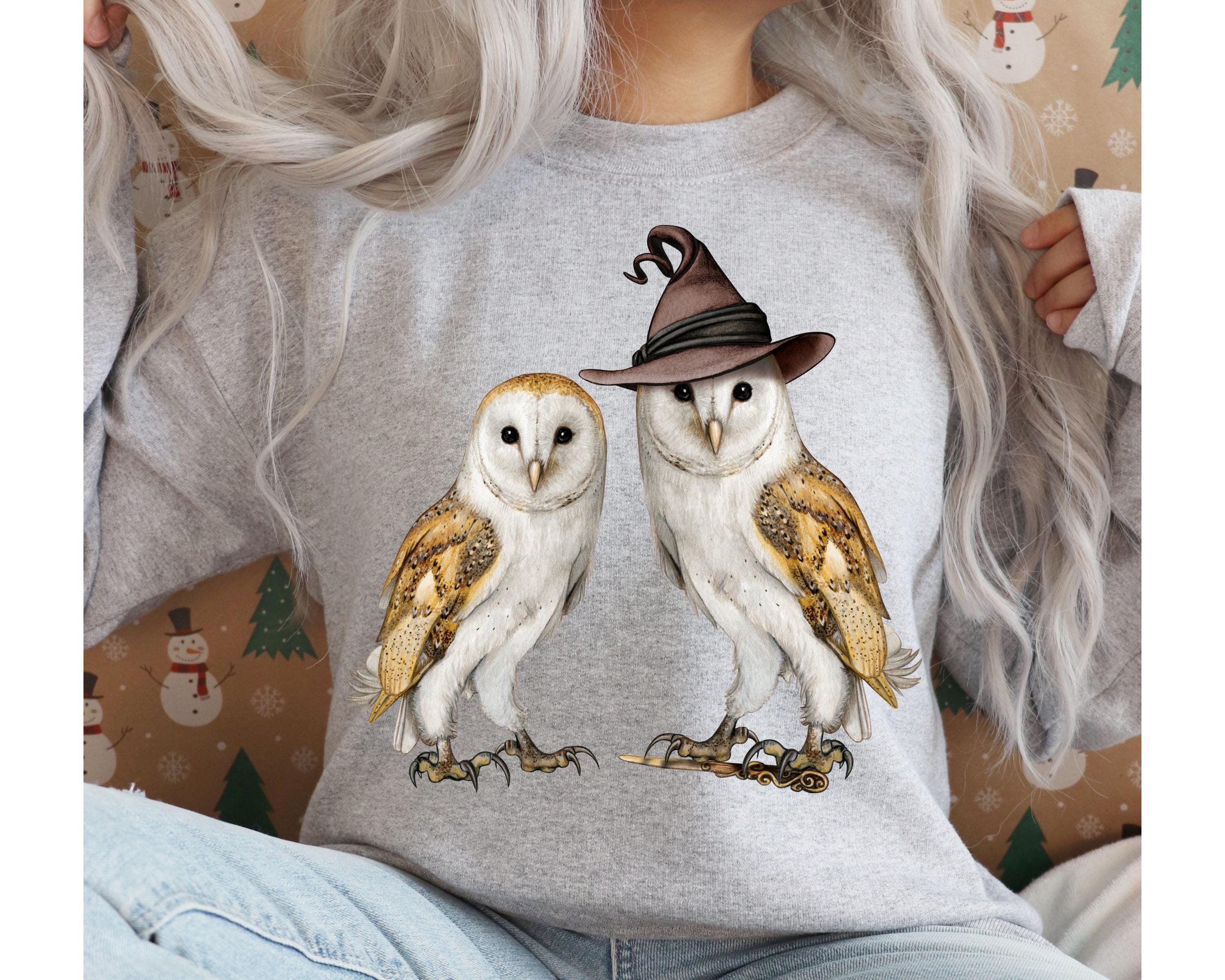 Halloween Owl SVG PNG, Witch Hat Barn Owl Clipart, Fall Shirt Design, Spooky Animal Sublimation PNG,
