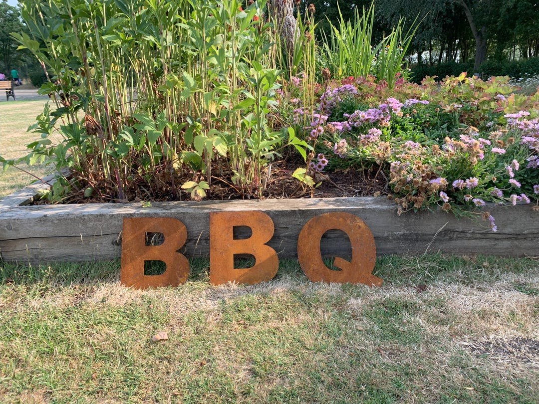Bbq Letters Exploding Decorative BBQ Rusty Letters - Etsy