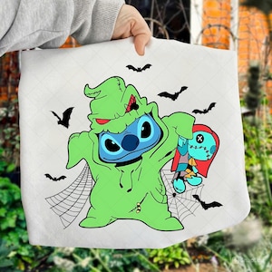 Horror Stitck Halloween Digital File, Spooky Trick or Treat Design, Oogie Boo Bash Art, Cute Disni Halloween Download