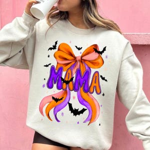 Boo Mama PNG, Spooky Coquette PNG, Ghost PNG, Halloween Png, Fall Png, Preppy Png, Trendy Png, Halloween Bow Png, Brushstroke