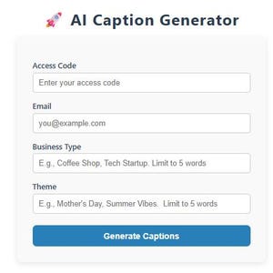 AI Social Media Caption Generator | Custom Captions with Emojis & Hashtags | Instant Download
