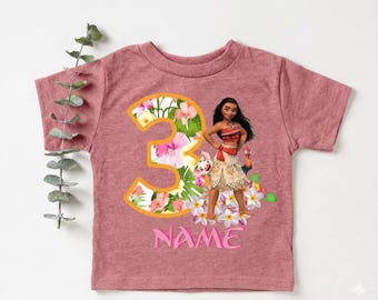 Custom Moana Birthday Girl Shirt, Family Trip Tee,