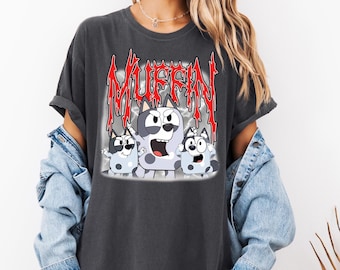 Muffin Metal Cartoon Dog Shirt, Unisex Family Outfit,