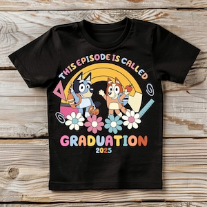 Graduation Blue Dog Kids Shirt School Blue Dog Shirt Graduation Kids Shirt Toddler Shirt Graduation Day Of School Celebration Teacher Gift