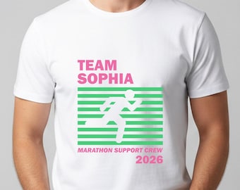 Marathon Day Outfit Support Crew Shirt Running Race Cheer Tee