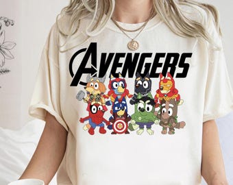 Handmade Blue Avengers Shirt, Unisex Family Tee