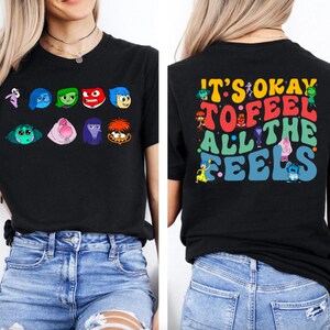 Disney Inside Out It&#39;s Okay To Feel All The Feels Shirt Mental Health shirt Inclusion Shirt Speech Therapy Shirt BCBA Shirt Para Shirt
