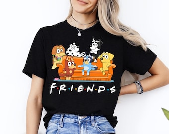 Personalized Blue Friends TV Show Tee: Matching Family Birthday Shirt