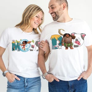 Disney Moana Family Shirt Maui Sweatshirt Moana Mom Dad T-Shirt Disneyland Trip Shirt Hei Hei and Pua Tee Moana Princess Birthday Shirt