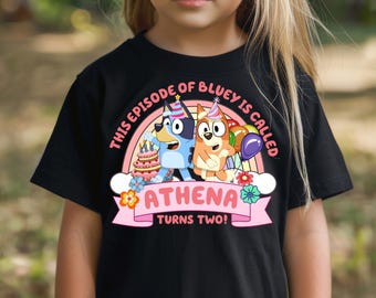 Personalized Blue Birthday Shirt, Custom Name Toddler Tee