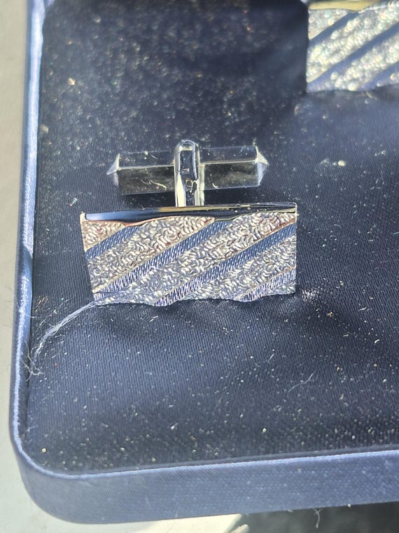 Chatenoud men's cufflinks solid silver hallmarked… - image 6