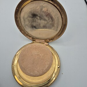 Poudrier Vintage Stratton England Noir Et Or - Compact Star Gold Mirror - Années 50