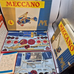 Lot De 4 Roues Anciennes Meccano En Métal - Parfait Pour Collection Ou Customisation