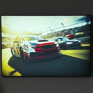 Custom Racing Neon Sign | LED Car Wall Art | Custom Automotive Poster | Man Cave Backlit Poster | Garage Neon Light | Car Enthusiasts Gift