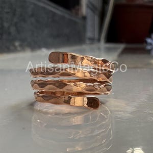 Adjustable Ring Copper Ring Dainty Ring Stack Ring Copper Ring Chunky Handmade Ring Pure Copper Thumb Ring Statement Ring Unisex Ring